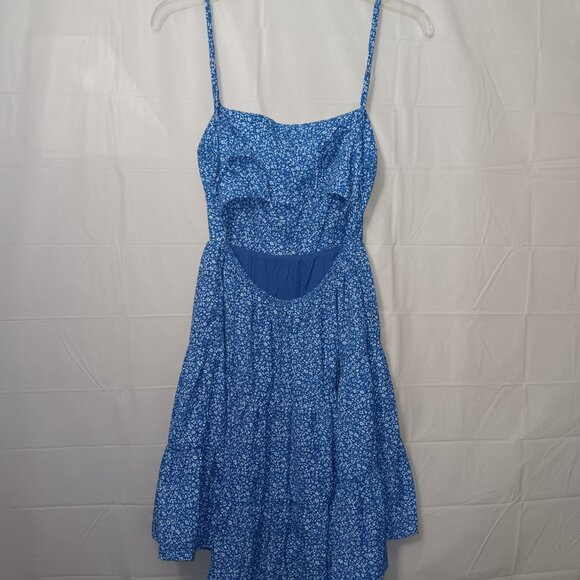 HELLO MOLLY SPAGHETTI STRAP FLORAL OPEN BACK TIERED DRESS - Picture 10 of 13